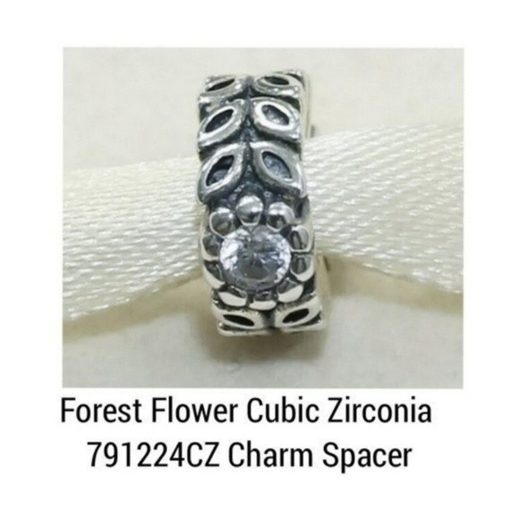 Pandora Jewelry - Pandora Forest Flower Cubic Zirconia Charm Bead 925 Sterling Silver 7919225CZ